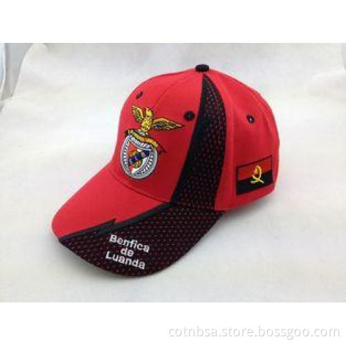 Red Cotton Embroidered Baseball Caps Hat Back Antique Buckl